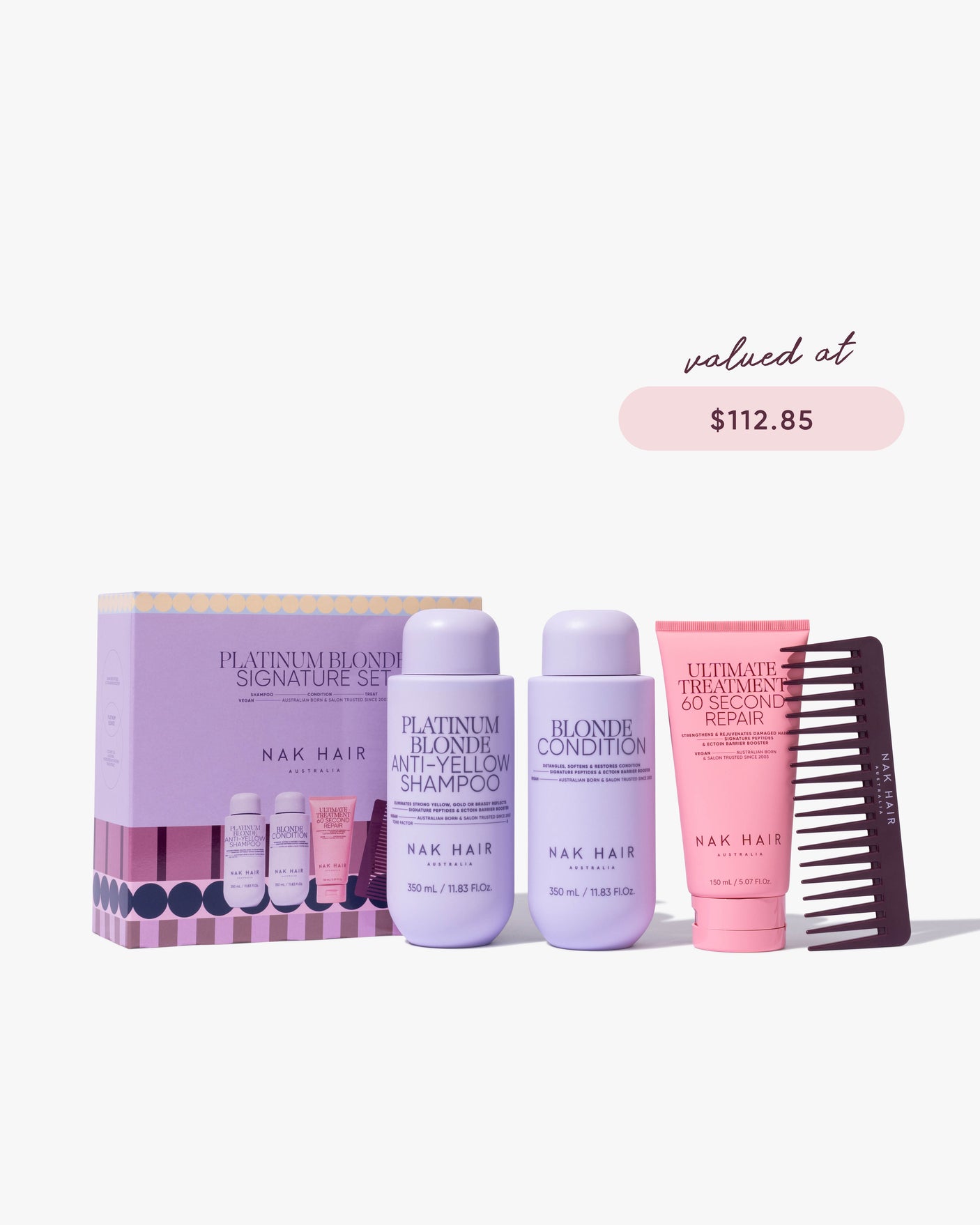 Signature Holiday Platinum Anti-Yellow Blonde Trio with Gift