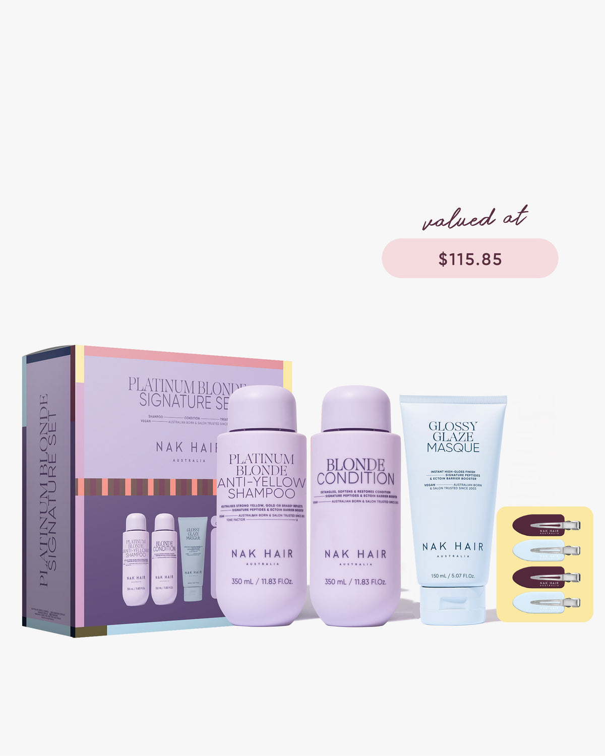 Signature Holiday Platinum Blonde Trio with Gift