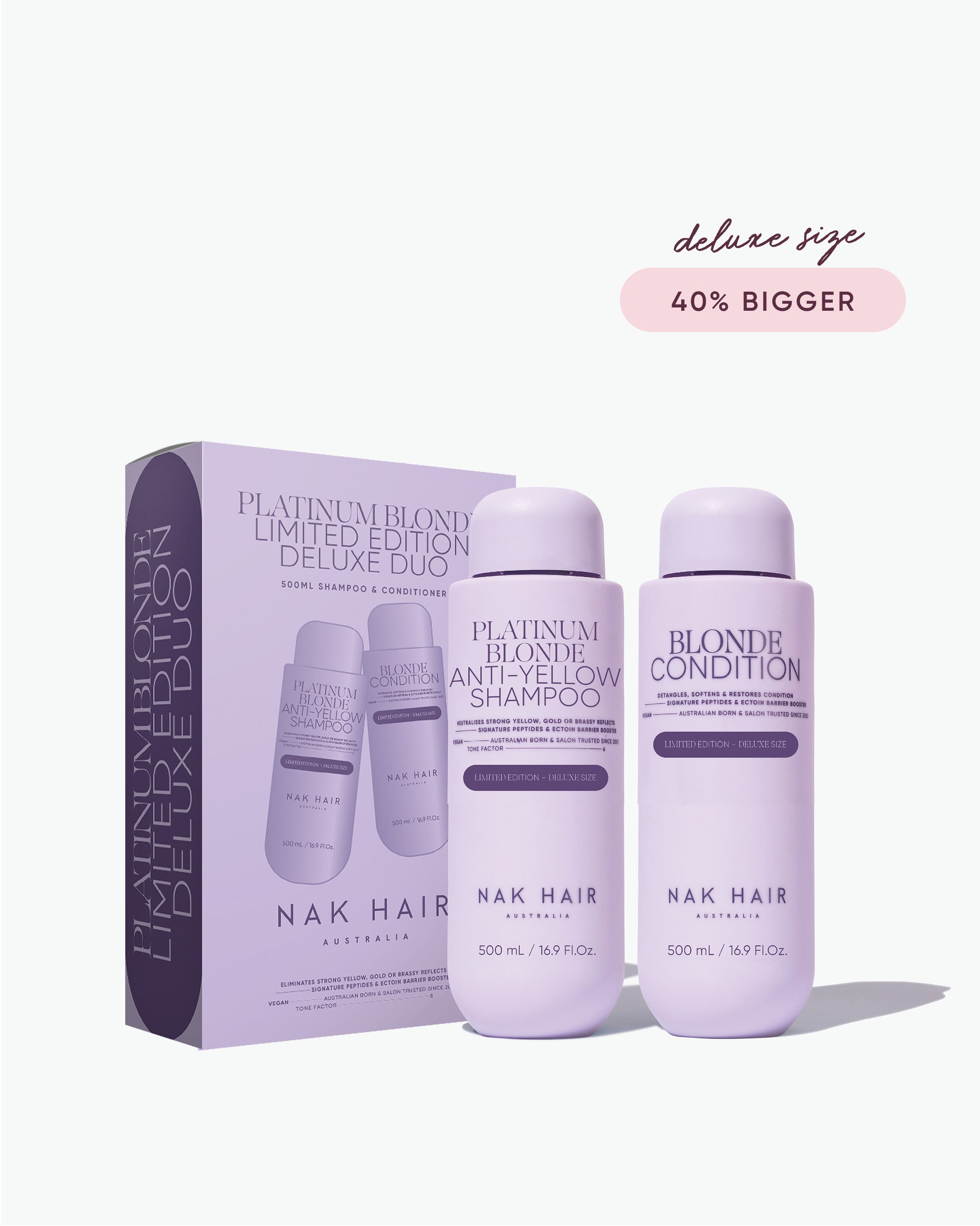 Platinum Blonde Shampoo and Blonde Condition Deluxe Size Duo – NAK